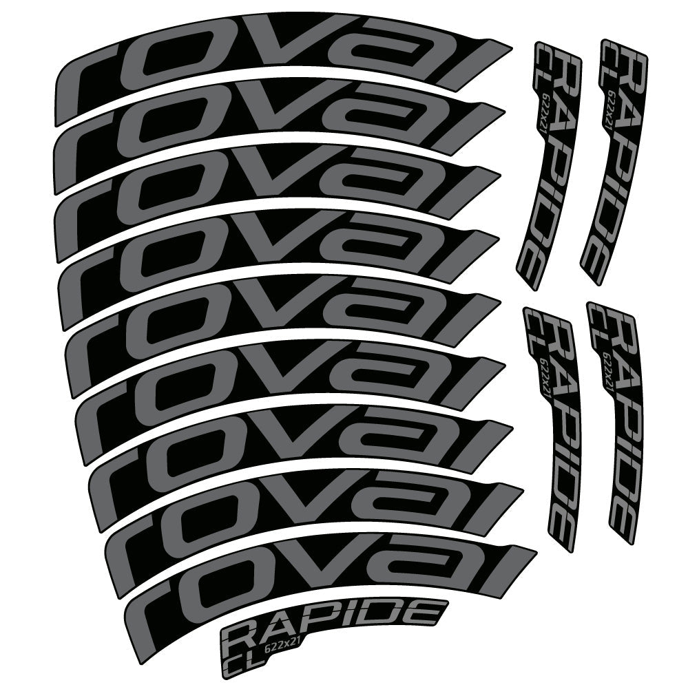 Autocollant Roval Rapide CL, Roues Route 50mm, Autocollant Vélo vinyle