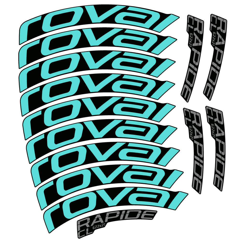 Autocollant Roval Rapide CL, Roues Route 50mm, Autocollant Vélo vinyle