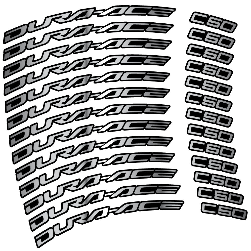 Autocollant Shimano Dura-Ace C50 Carbon 2022, Roues Route 50mm, Autocollant vélo vinyle
