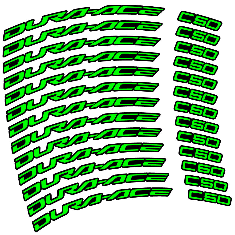 Autocollant Shimano Dura-Ace C50 Carbon 2022, Roues Route 50mm, Autocollant vélo vinyle