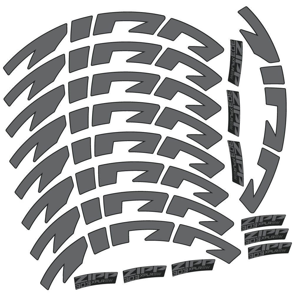 Autocollant Zipp 303 XPLR SW, Roues Route 54mm, Autocollant Vélo vinyle