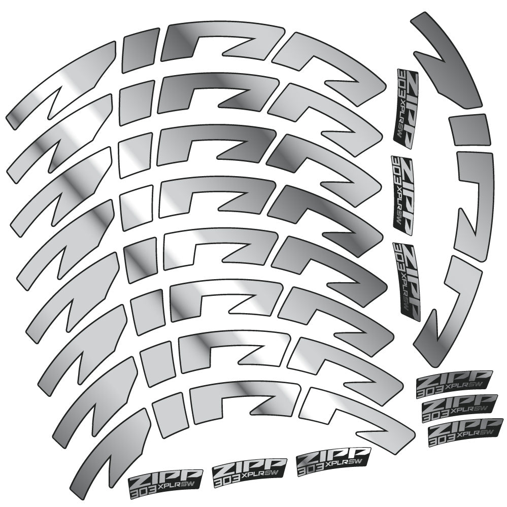Autocollant Zipp 303 XPLR SW, Roues Route 54mm, Autocollant Vélo vinyle