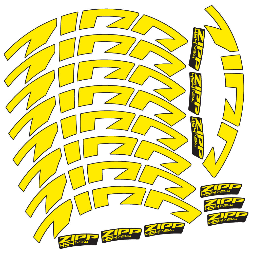 Autocollant Zipp 454 NSW, Roues Route 58mm, Autocollant Vélo vinyle