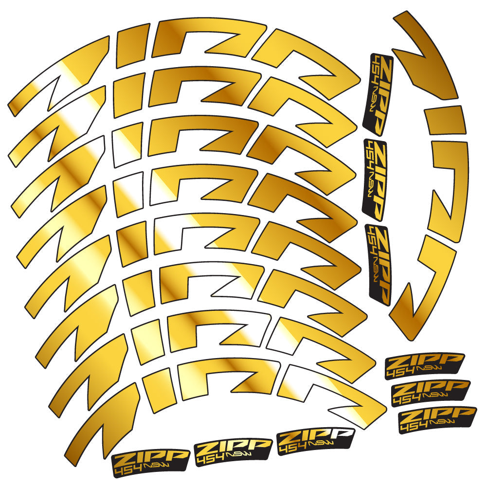 Autocollant Zipp 454 NSW, Roues Route 58mm, Autocollant Vélo vinyle