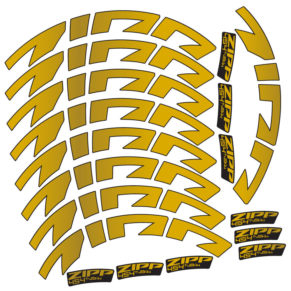 Autocollant Zipp 454 NSW, Roues Route 58mm, Autocollant Vélo vinyle