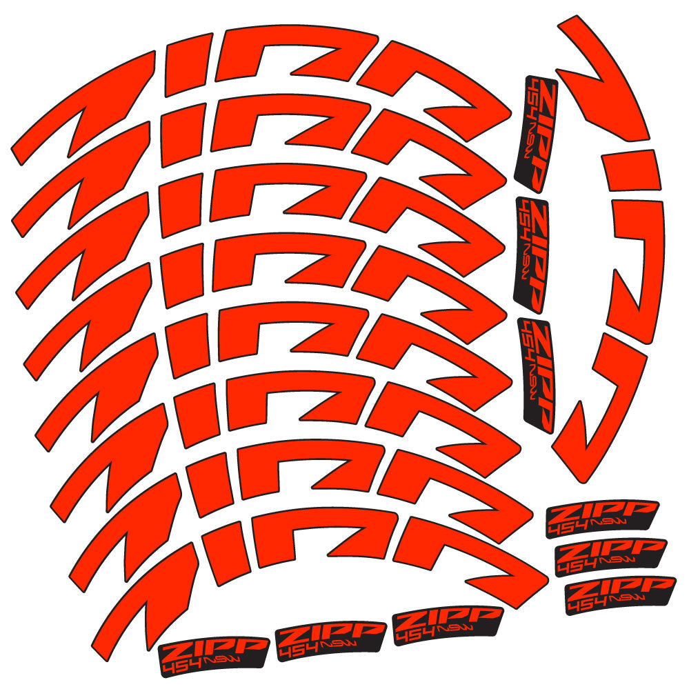 Autocollant Zipp 454 NSW, Roues Route 58mm, Autocollant Vélo vinyle