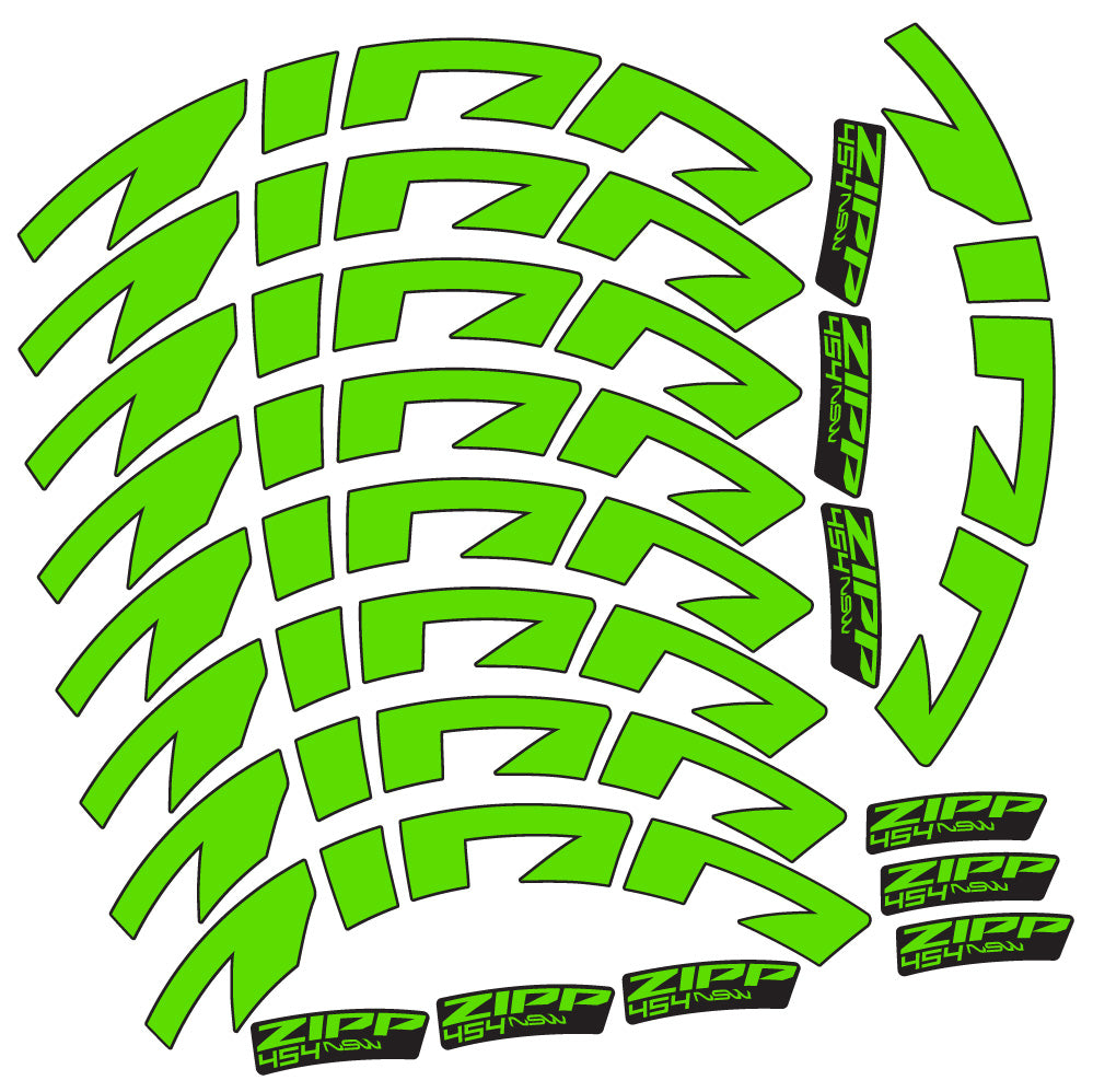 Autocollant Zipp 454 NSW, Roues Route 58mm, Autocollant Vélo vinyle