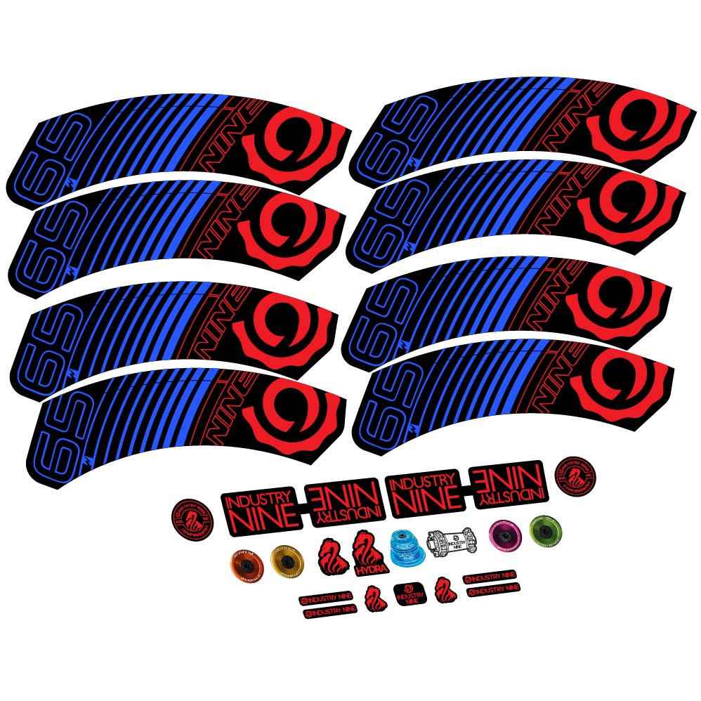 Autocollant Industry Nine i9.65 Carbon, Roues Route 60mm, Autocollant vélo vinyle