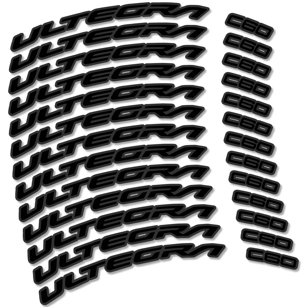 Autocollant Shimano Ultegra C60, Roues Route 60mm, Autocollant Vélo vinyle