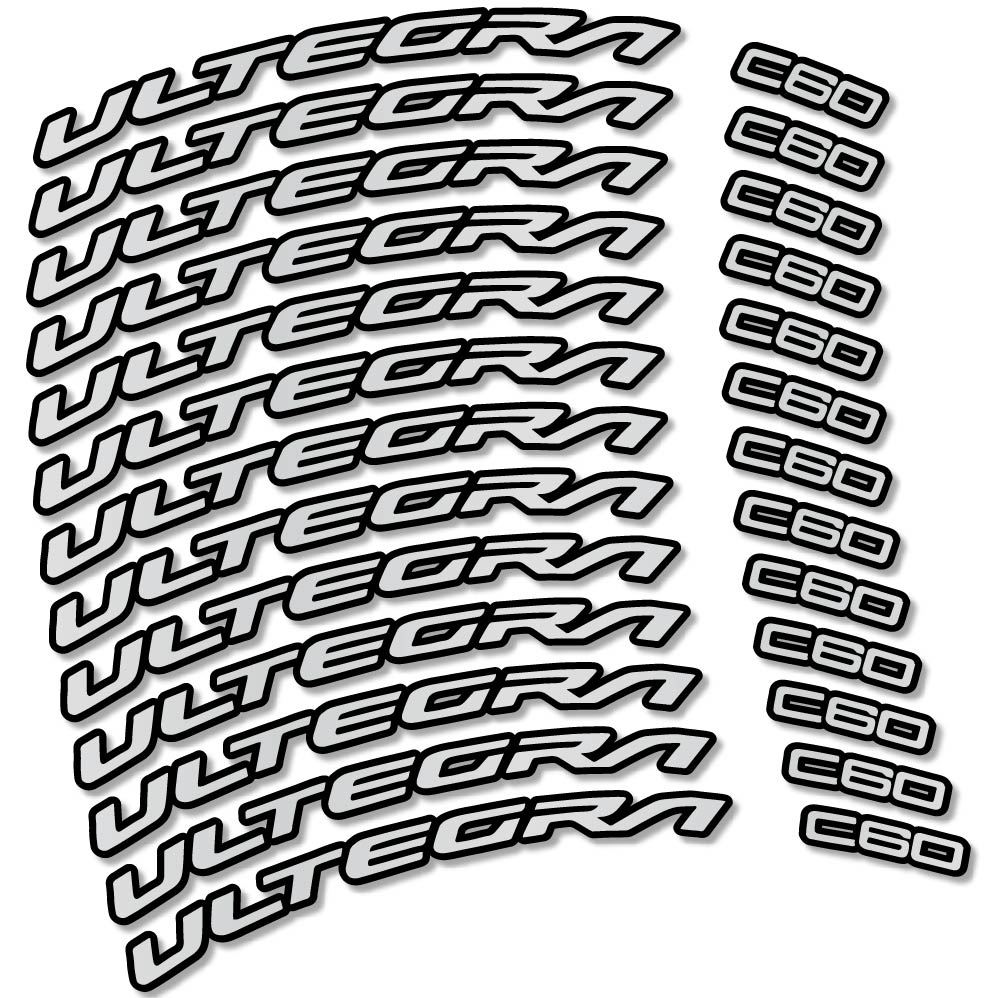 Autocollant Shimano Ultegra C60, Roues Route 60mm, Autocollant Vélo vinyle