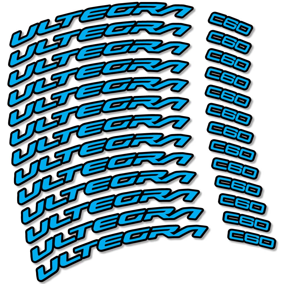 Autocollant Shimano Ultegra C60, Roues Route 60mm, Autocollant Vélo vinyle