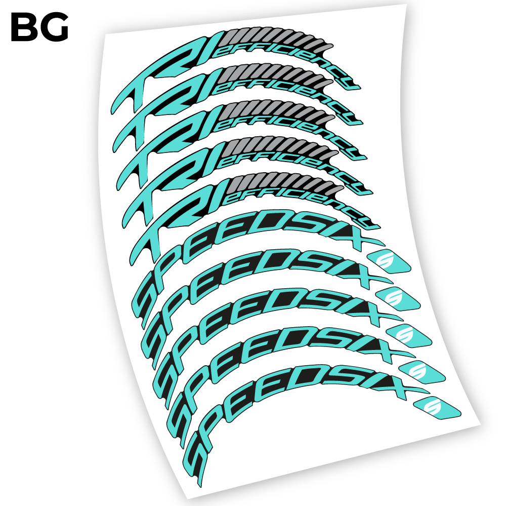 Autocollant, Speedsix TRI efficacité 60, autocollant Mountain Wheel Vélos Vinyle