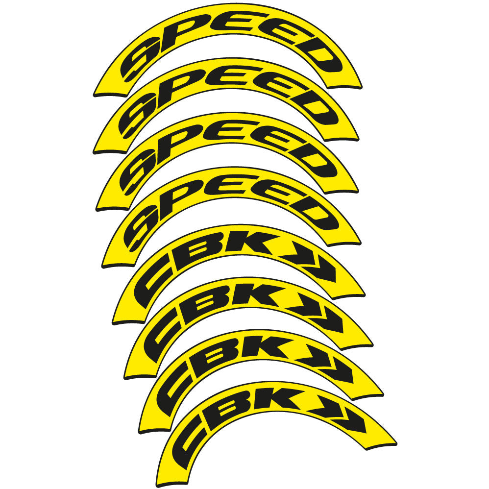 Autocollant CBK Speed, Roues Route 80mm, Autocollant Vélo vinyle