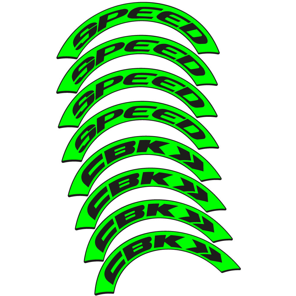Autocollant CBK Speed, Roues Route 80mm, Autocollant Vélo vinyle