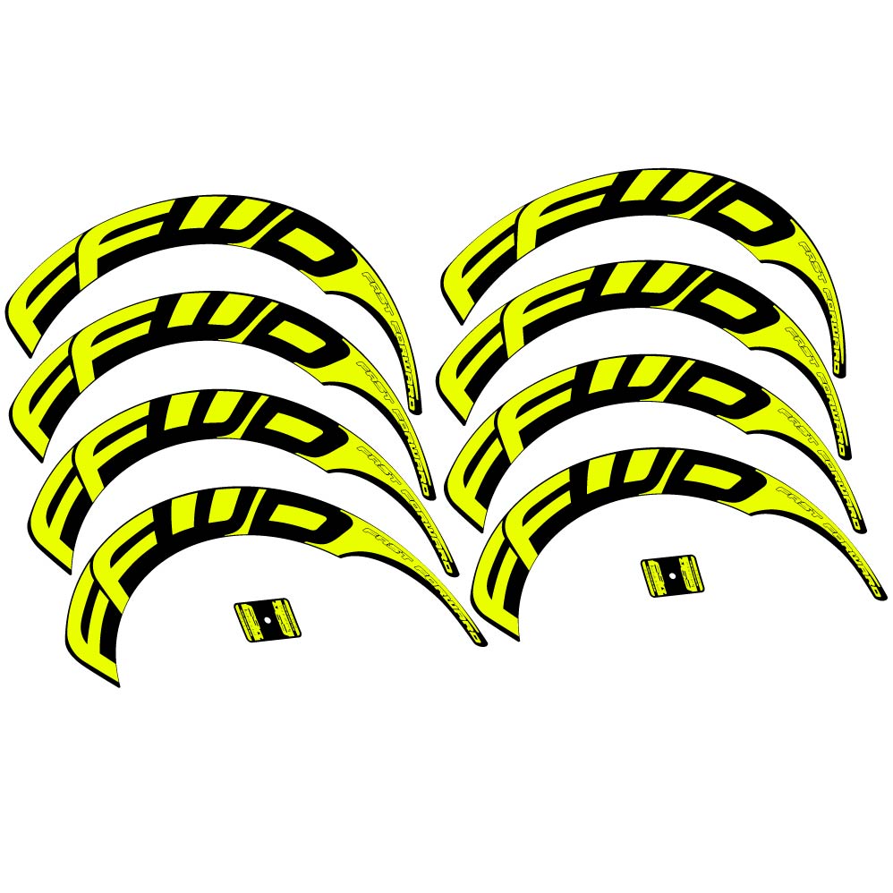 Autocollant FastForward, Roues Route 80mm, Autocollant Vélo vinyle