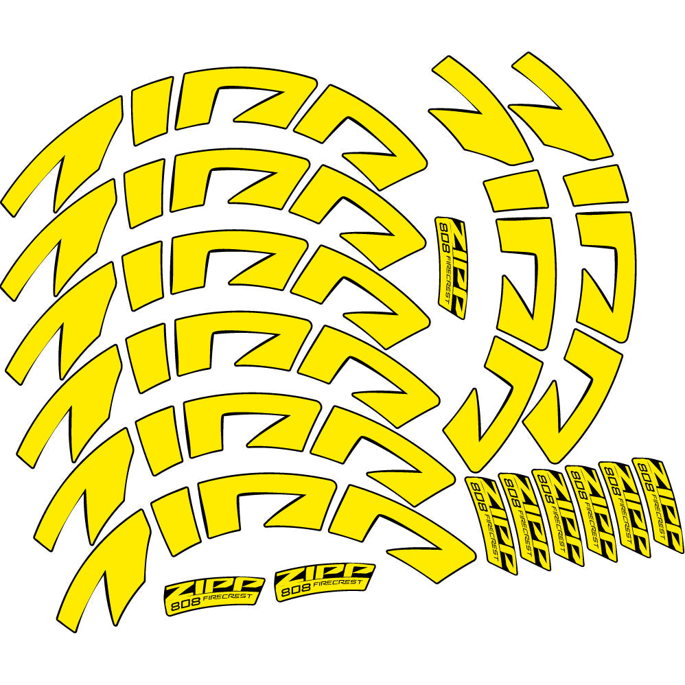 Autocollant Zipp 808 FC, Roues Route profil 88, Autocollant Vinyle