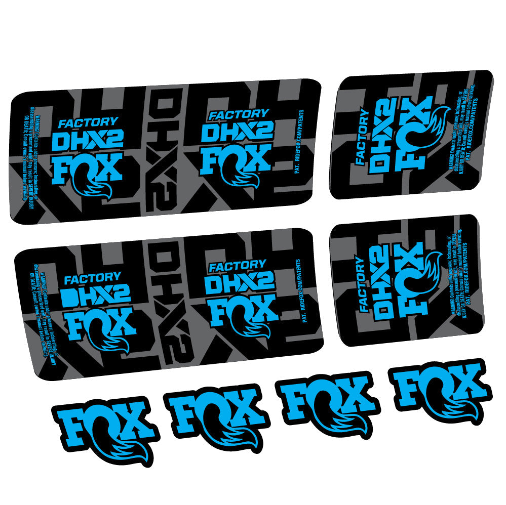 Autocollant Fox DHX2 Factory, Amortisseur, Autocollant vélo vinyle