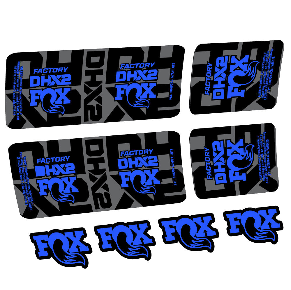 Autocollant Fox DHX2 Factory, Amortisseur, Autocollant vélo vinyle