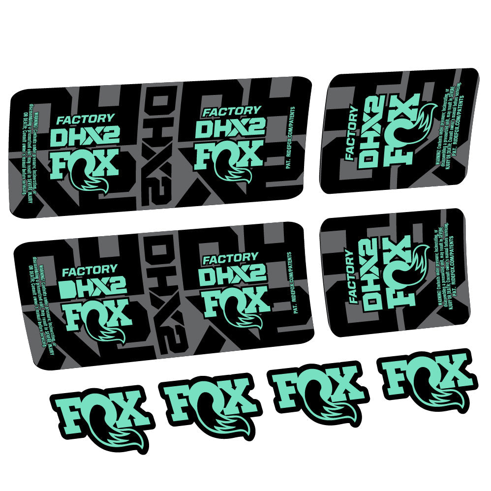 Autocollant Fox DHX2 Factory, Amortisseur, Autocollant vélo vinyle