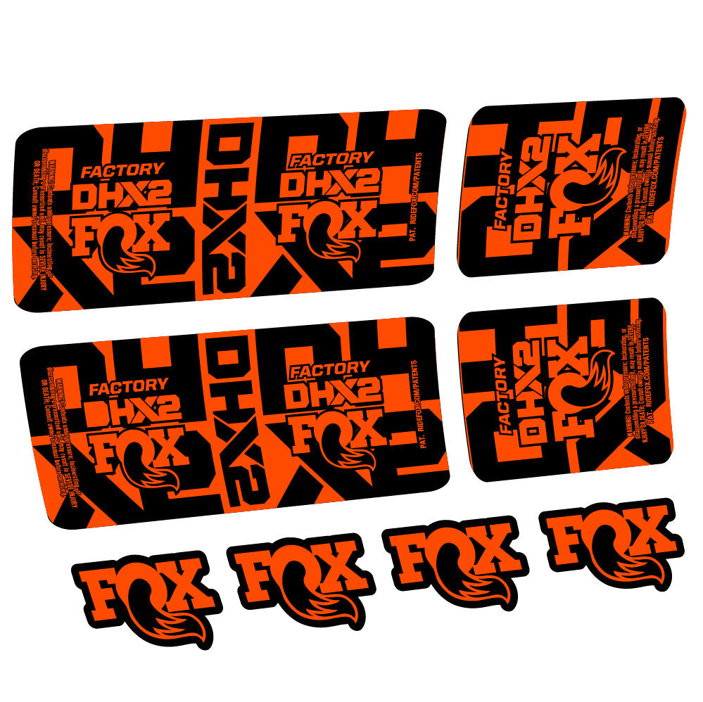 Autocollant Fox DHX2 Factory, Amortisseur, Autocollant vélo vinyle