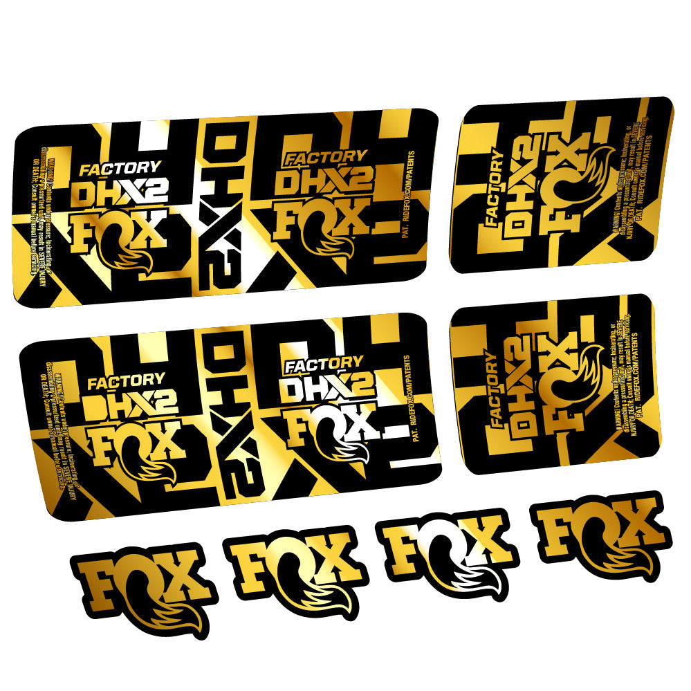Autocollant Fox DHX2 Factory, Amortisseur, Autocollant vélo vinyle
