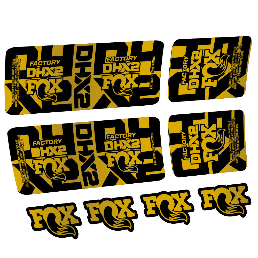Autocollant Fox DHX2 Factory, Amortisseur, Autocollant vélo vinyle