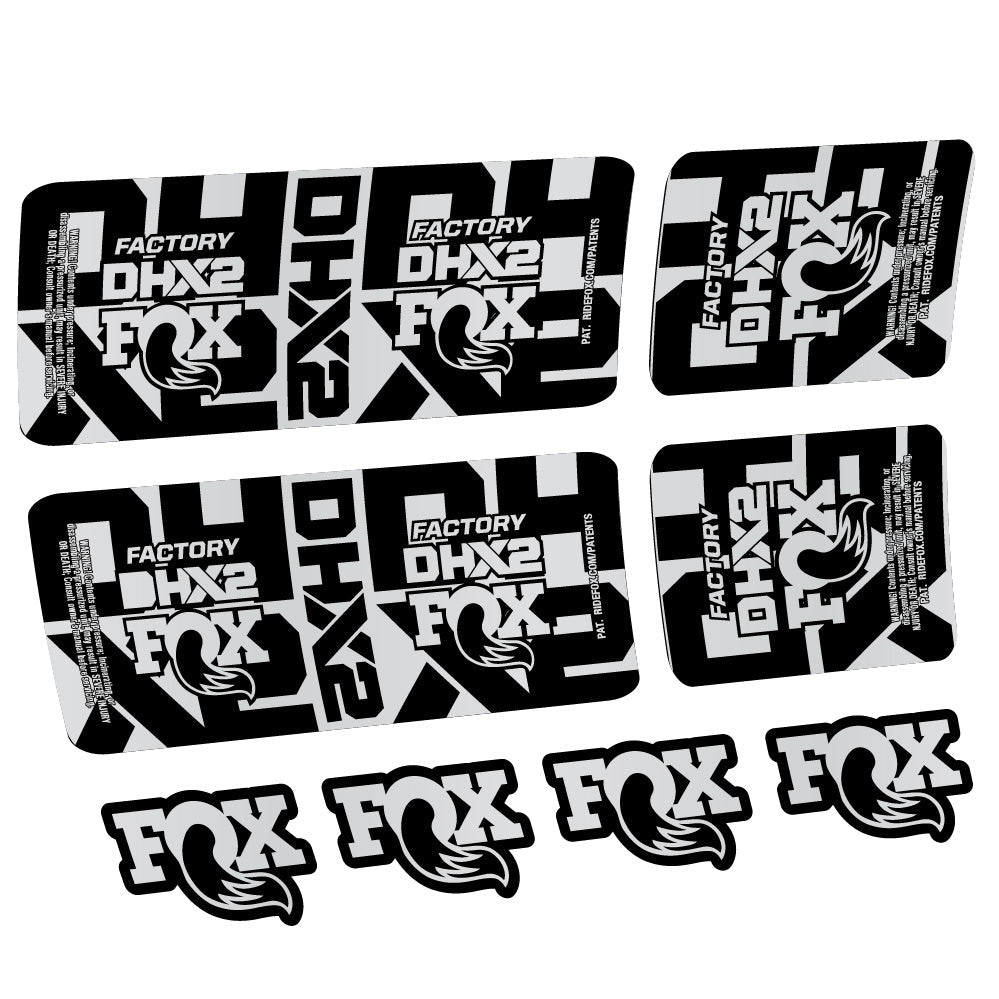 Autocollant Fox DHX2 Factory, Amortisseur, Autocollant vélo vinyle