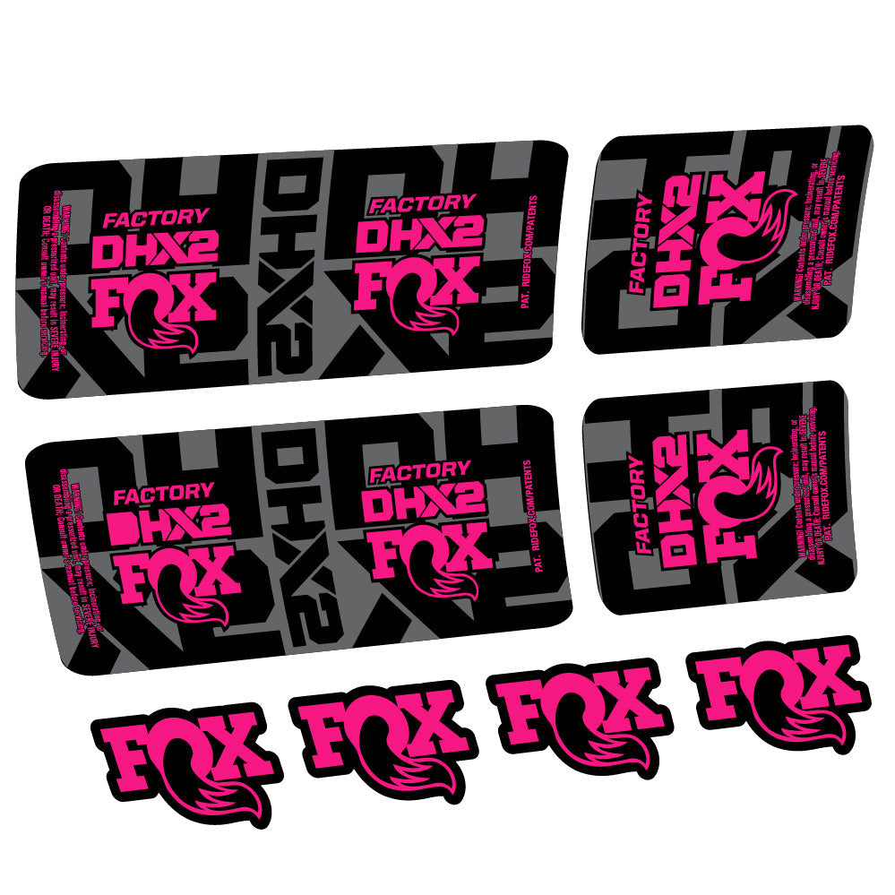 Autocollant Fox DHX2 Factory, Amortisseur, Autocollant vélo vinyle
