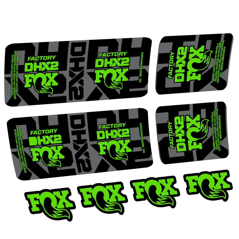 Autocollant Fox DHX2 Factory, Amortisseur, Autocollant vélo vinyle