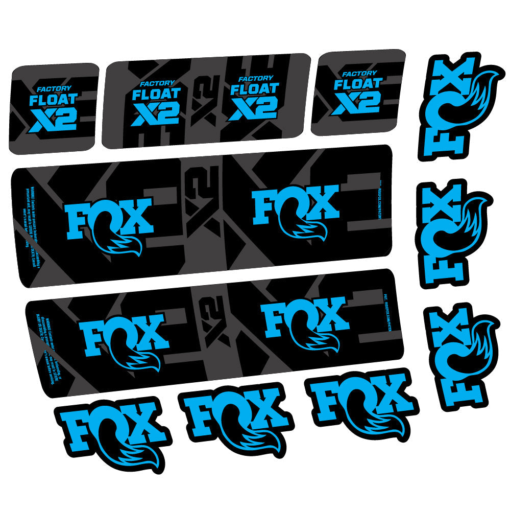 Autocollant Fox Float X2 Factory, Amortisseur, Autocollant vélo vinyle