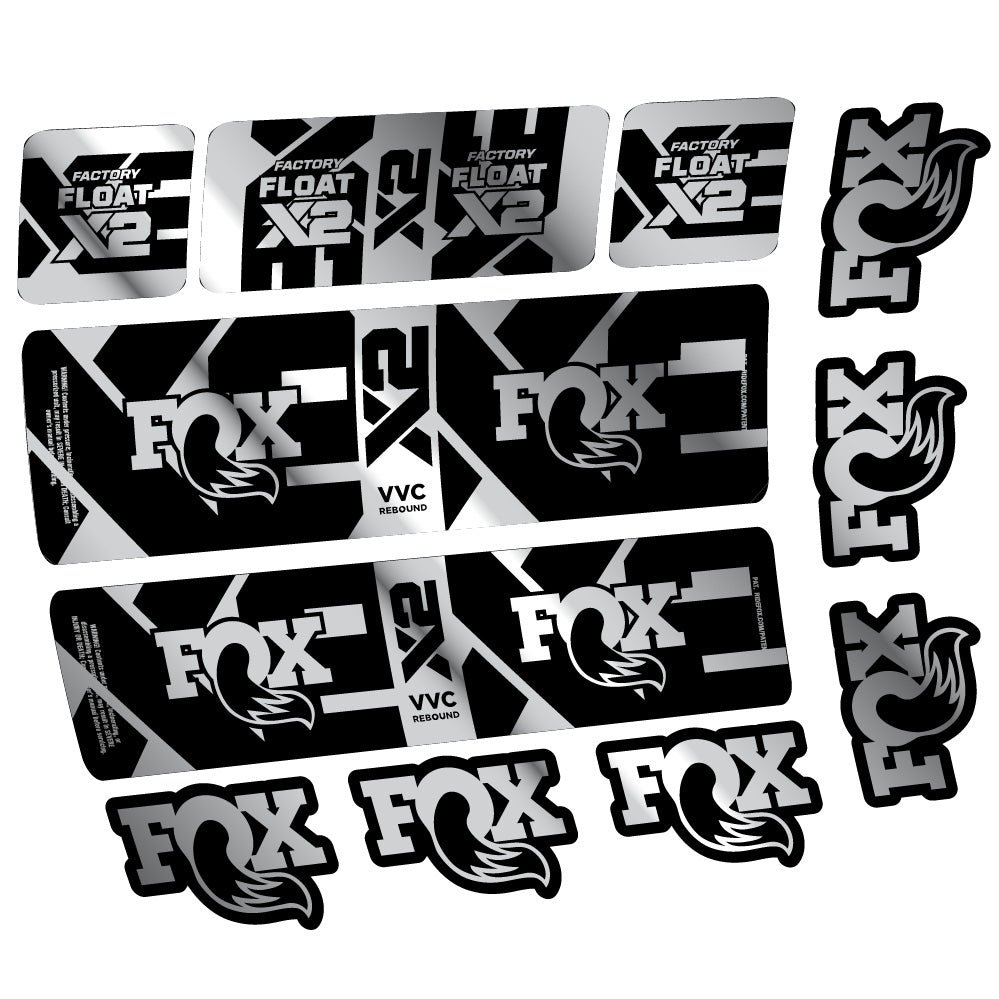 Autocollant Fox Float X2 Factory, Amortisseur, Autocollant vélo vinyle
