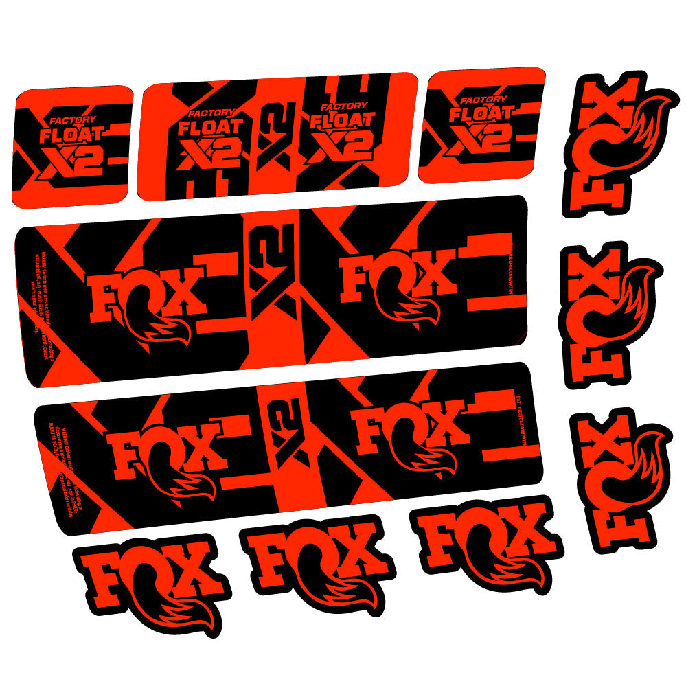 Autocollant Fox Float X2 Factory, Amortisseur, Autocollant vélo vinyle