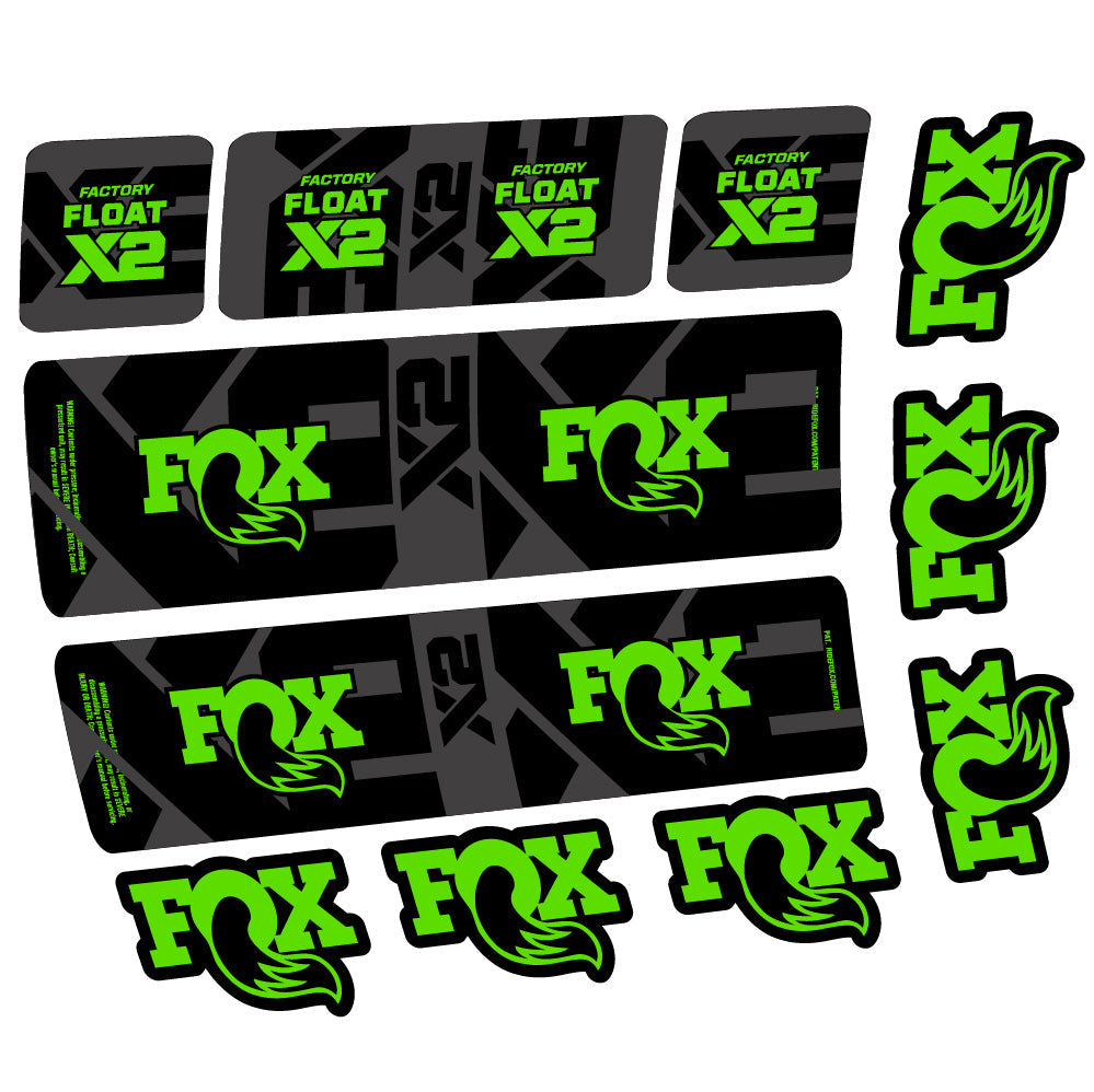 Autocollant Fox Float X2 Factory, Amortisseur, Autocollant vélo vinyle