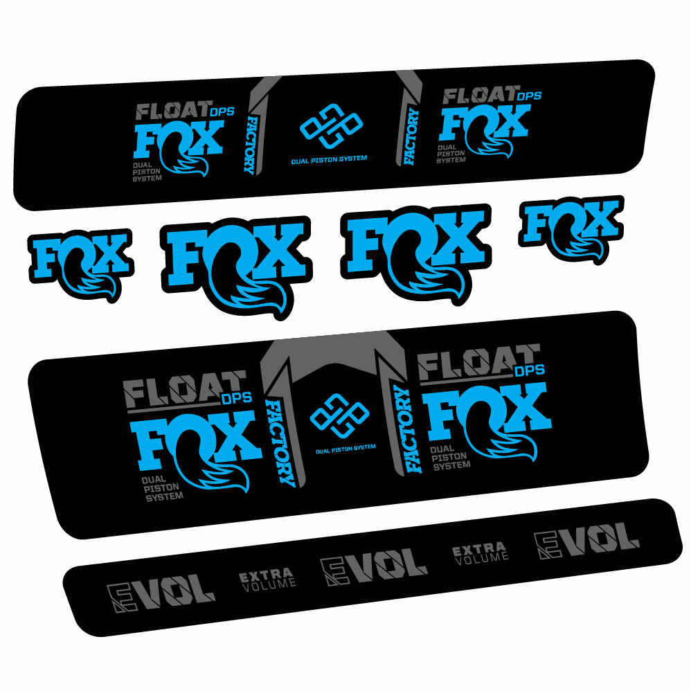 Autocollant Fox Float Factory DPS, Shock Absorber, Autocollant Vélo vinyle