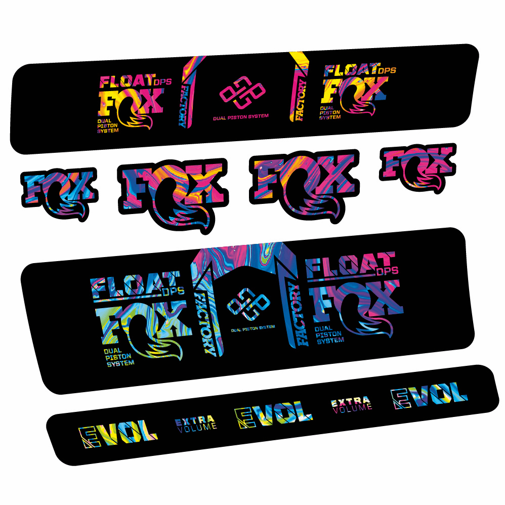 Autocollant Fox Float Factory DPS, Shock Absorber, Autocollant Vélo vinyle