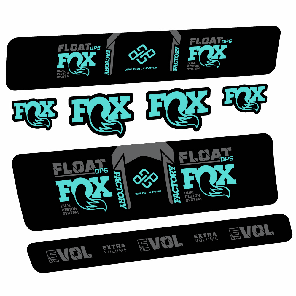 Autocollant Fox Float Factory DPS, Shock Absorber, Autocollant Vélo vinyle