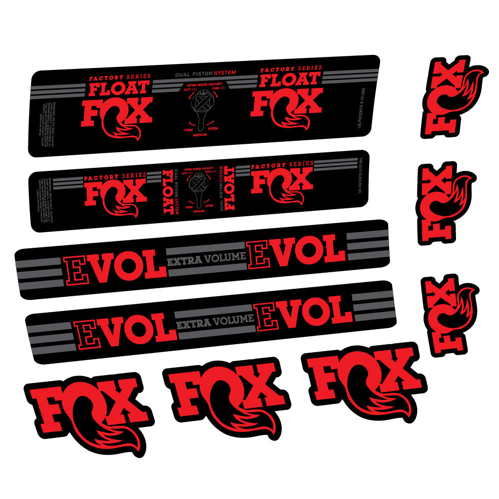 Autocollant Fox Float DPS Factory, Amortisseur, Autocollant vélo vinyle