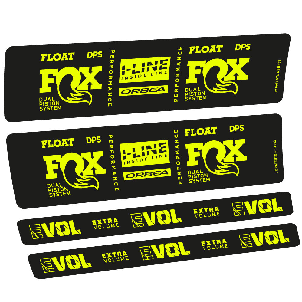 Autocollant Fox Float DPS Performance I Line, Shock Absorber, Autocollant Vélo vinyle