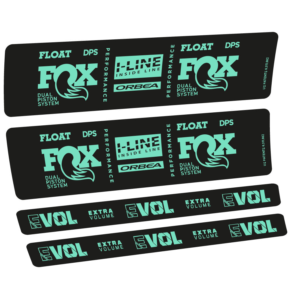 Autocollant Fox Float DPS Performance I Line, Shock Absorber, Autocollant Vélo vinyle