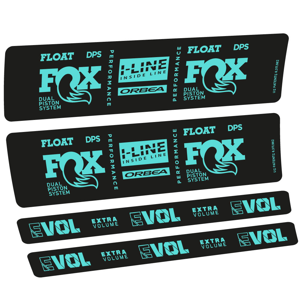 Autocollant Fox Float DPS Performance I Line, Shock Absorber, Autocollant Vélo vinyle
