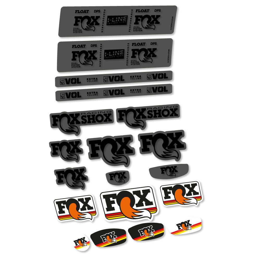 Autocollant Fox Float DPS Performance I Line, Shock Absorber, Autocollant Vélo vinyle