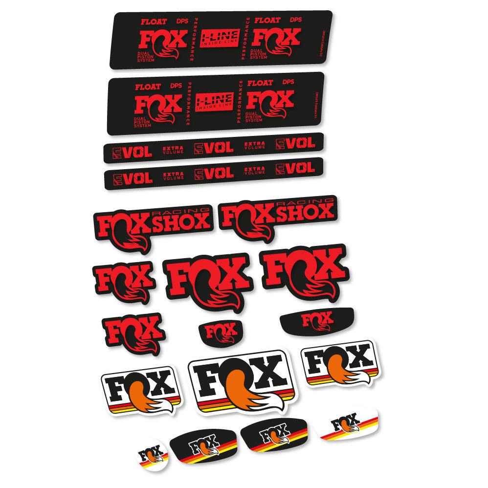 Autocollant Fox Float DPS Performance I Line, Shock Absorber, Autocollant Vélo vinyle