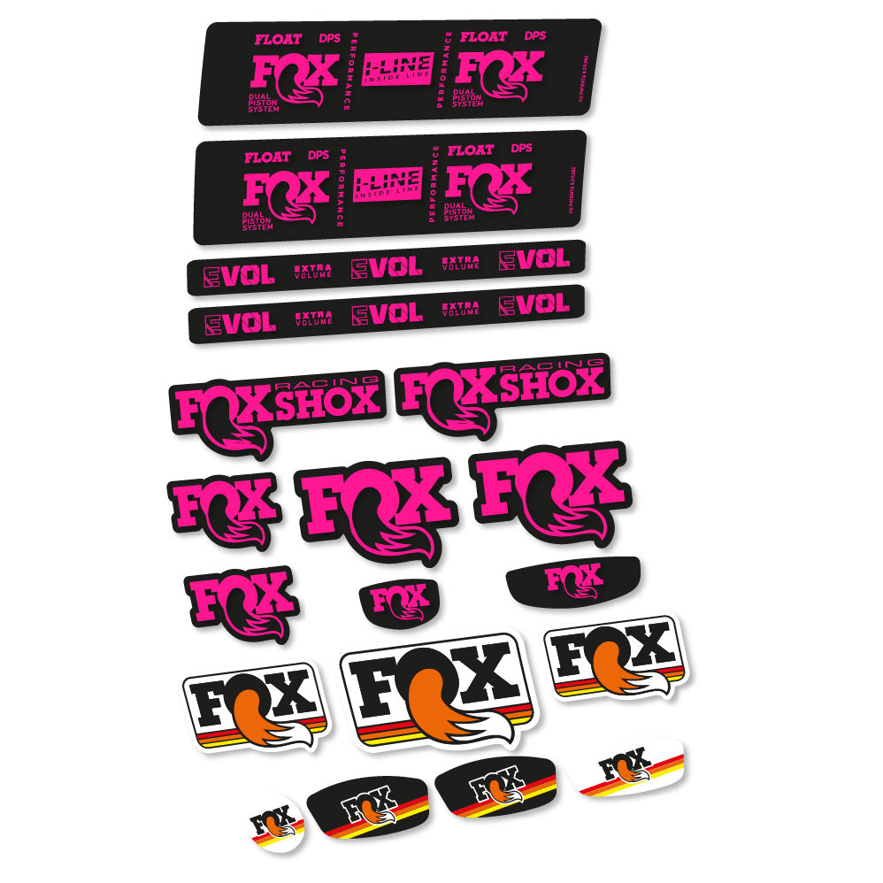 Autocollant Fox Float DPS Performance I Line, Shock Absorber, Autocollant Vélo vinyle