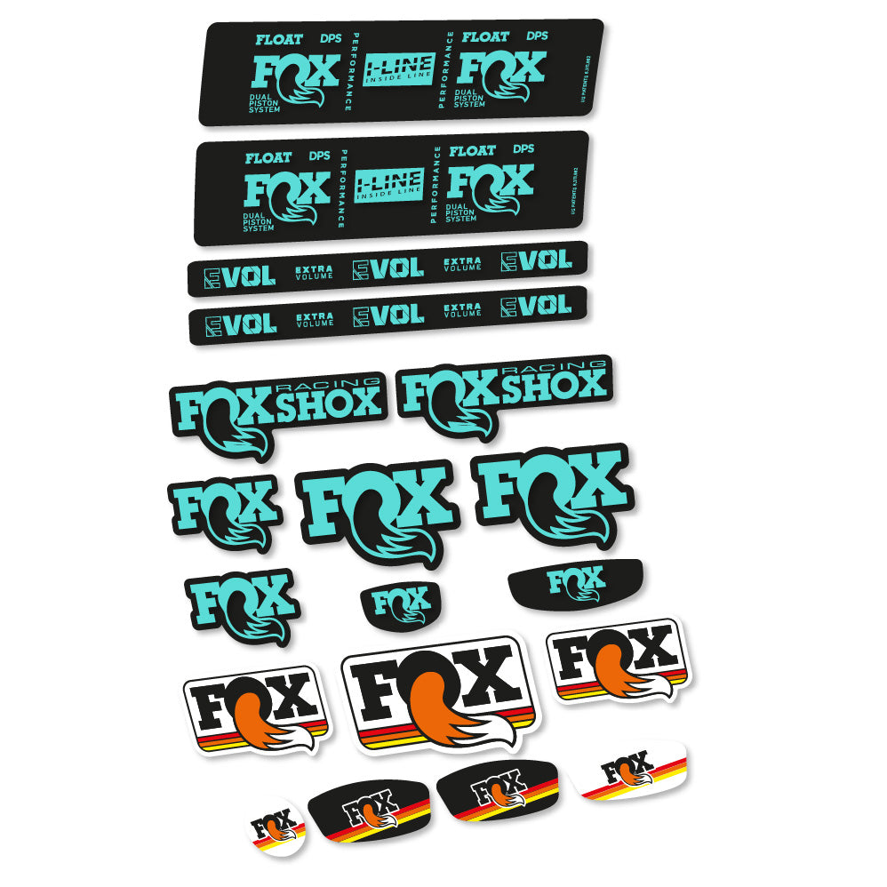Autocollant Fox Float DPS Performance I Line, Shock Absorber, Autocollant Vélo vinyle