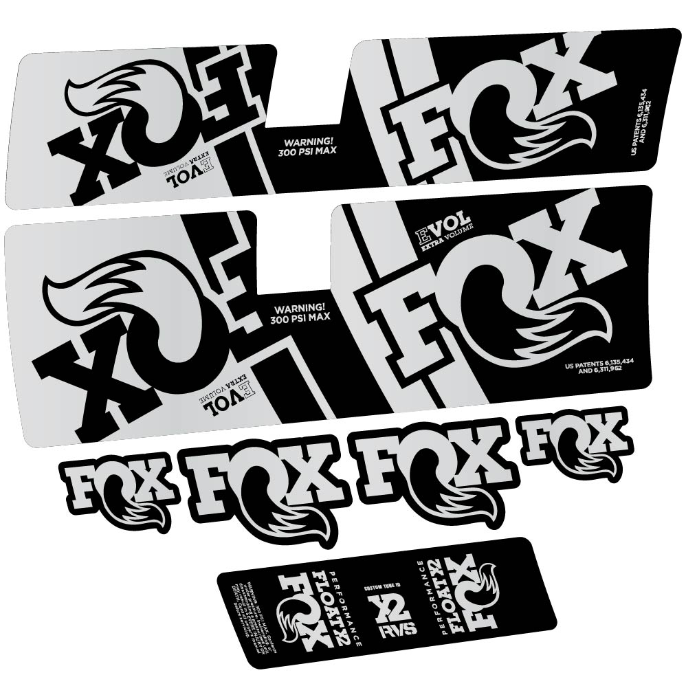 Autocollant Fox Float X2 Performance 2019, Shock Absorber, Autocollant Vélo vinyle