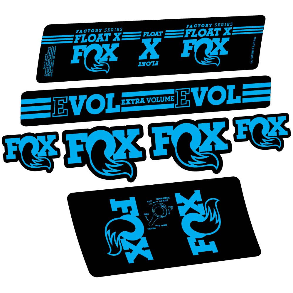 Autocollant Fox Float X Factory 2016, Shock Absorber, Autocollant Vélo vinyle