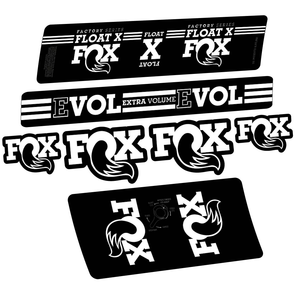 Autocollant Fox Float X Factory 2016, Shock Absorber, Autocollant Vélo vinyle