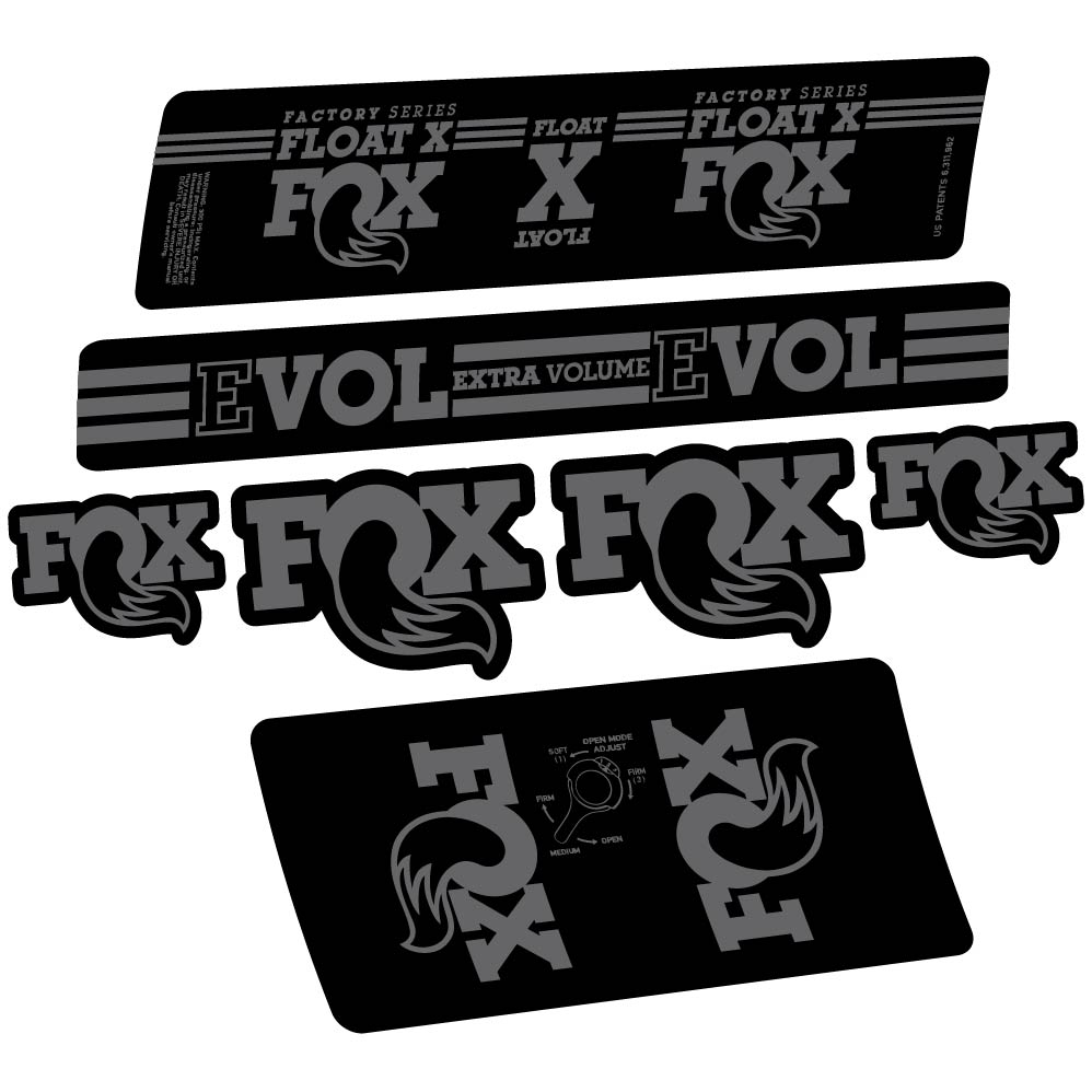 Autocollant Fox Float X Factory 2016, Shock Absorber, Autocollant Vélo vinyle