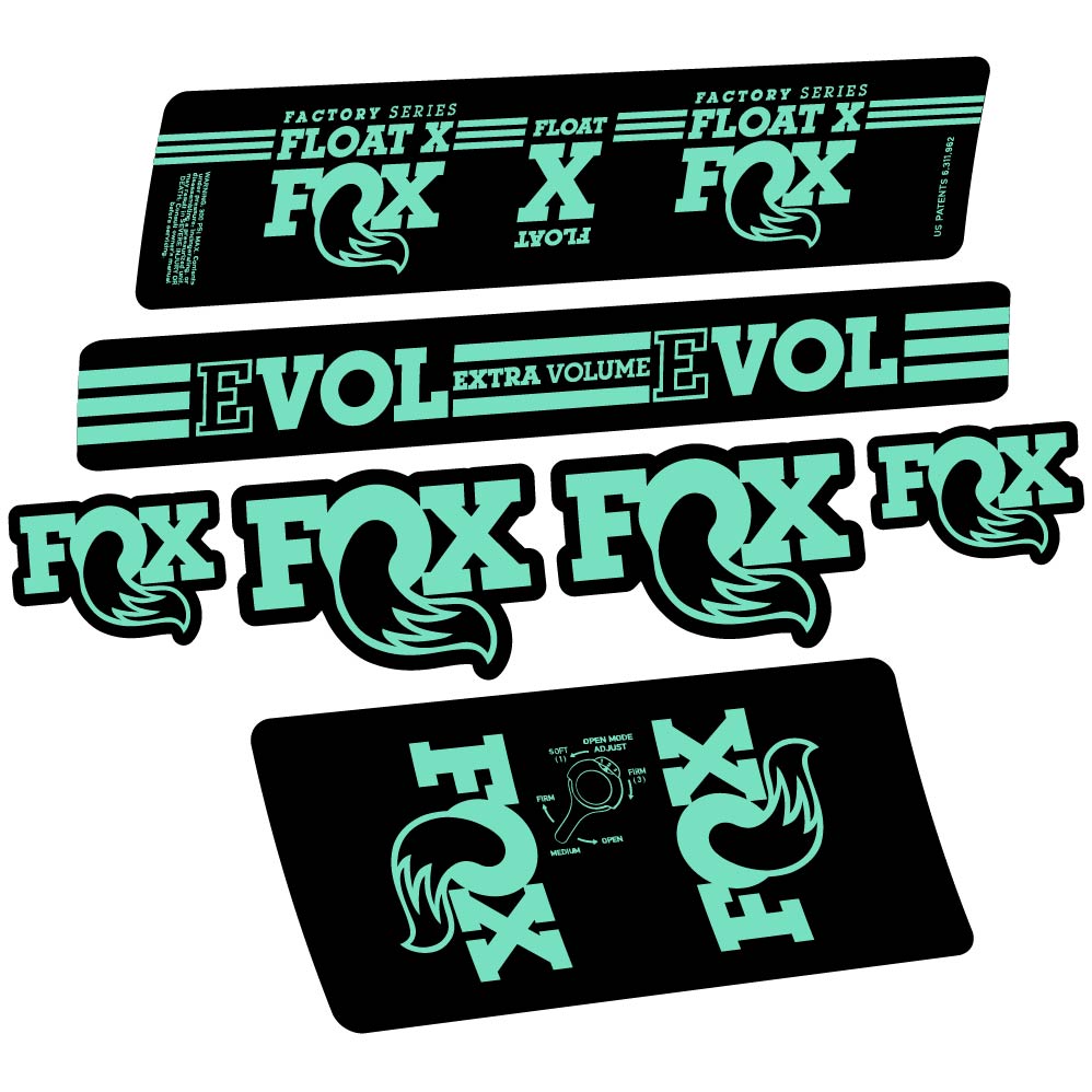 Autocollant Fox Float X Factory 2016, Shock Absorber, Autocollant Vélo vinyle