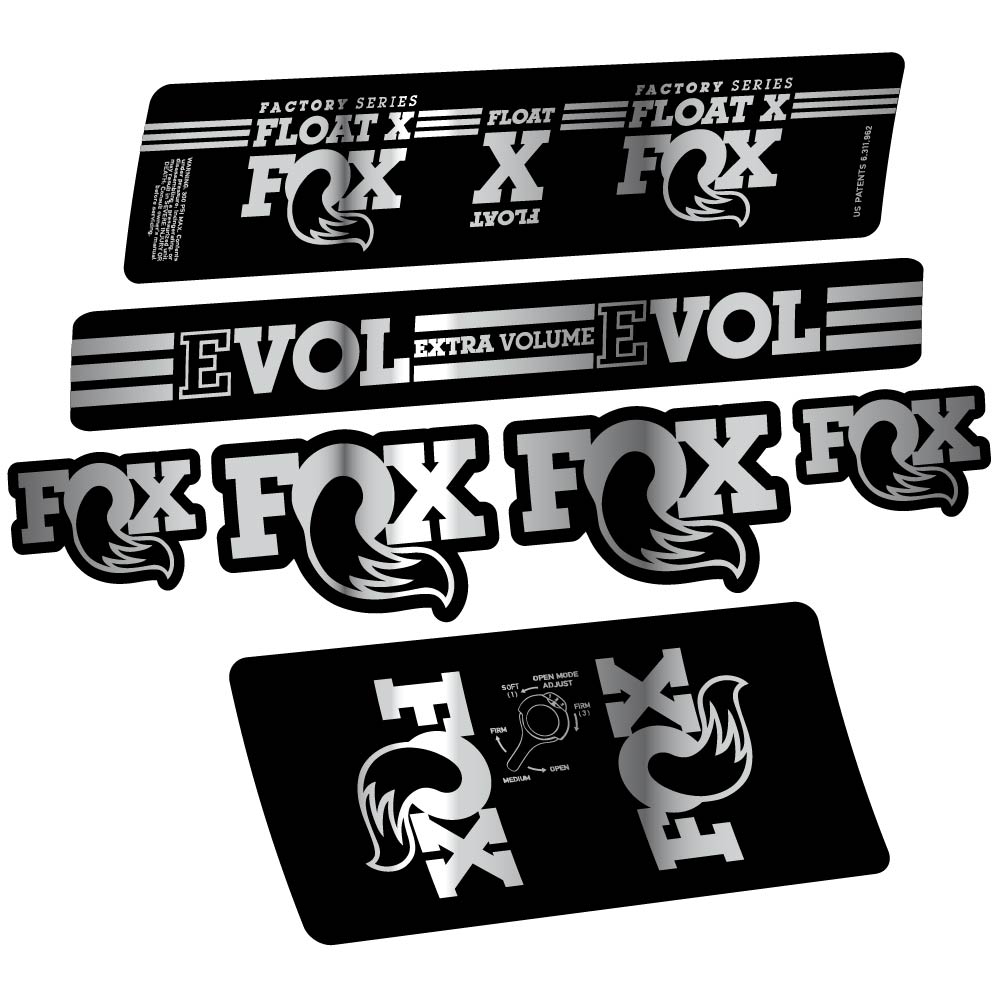 Autocollant Fox Float X Factory 2016, Shock Absorber, Autocollant Vélo vinyle